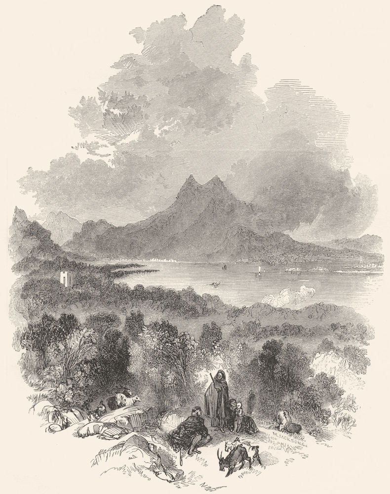 IRELAND. The Lakes of Killarney. Lower Lake, looking over Mucruss Demesne 1850